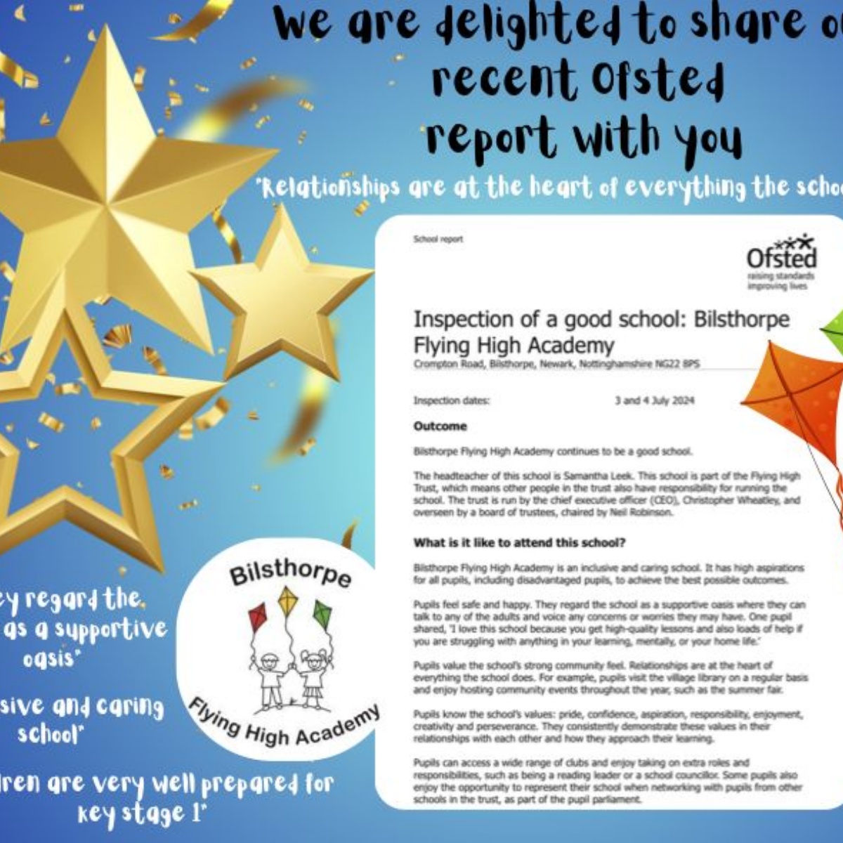 Bilsthorpe Flying High Academy - Ofsted Report 2024 BFHA